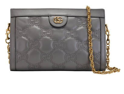 GG Small Matelasse, &pound;695, Handbags, Grey, Leather, Front view
